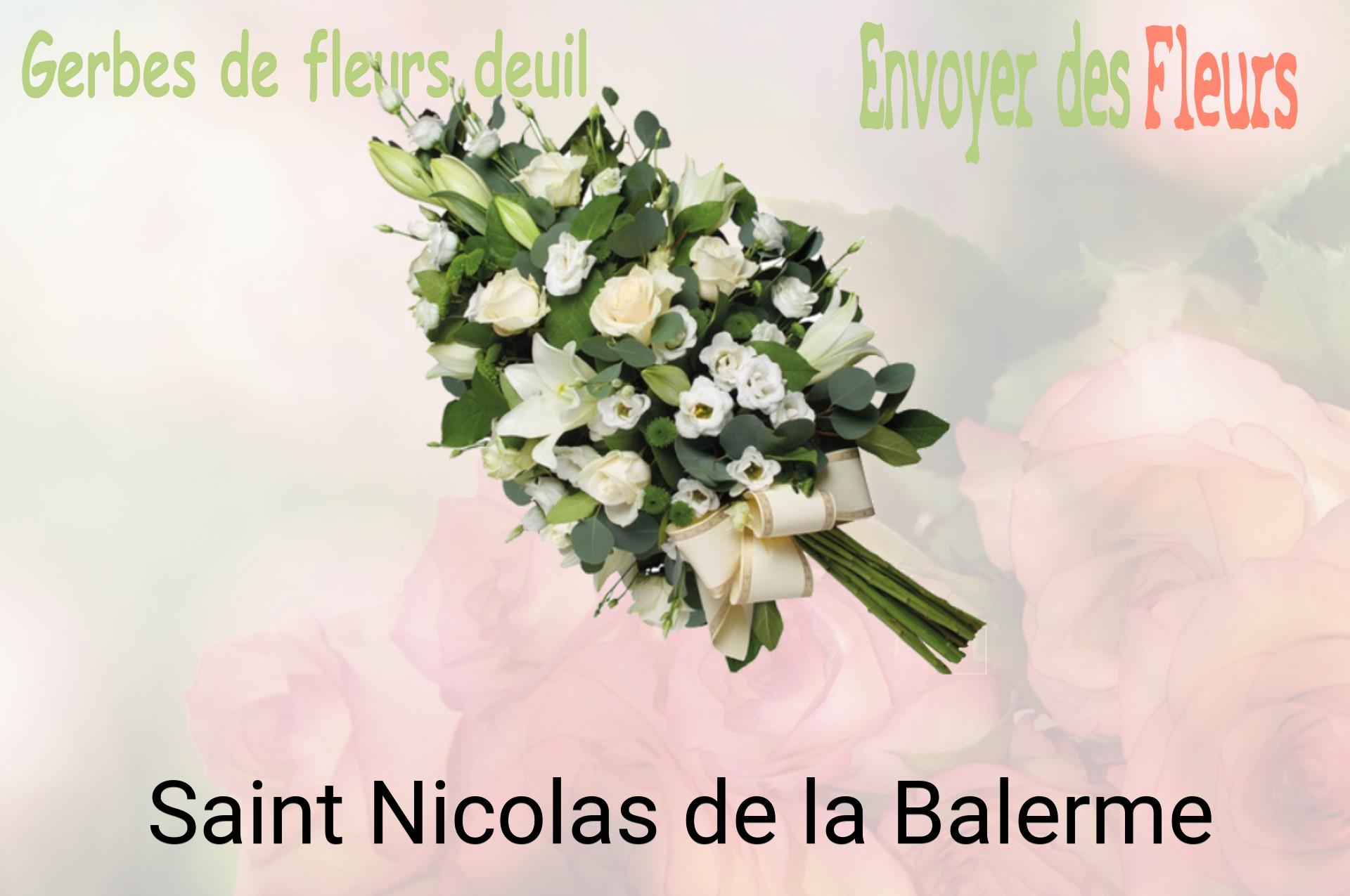 Gerbe de fleurs de deuil livrée à Saint-Nicolas-de-la-Balerme